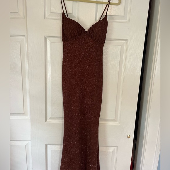 NWT Brown Sparkle Bodycon Dress - Picture 5 of 6